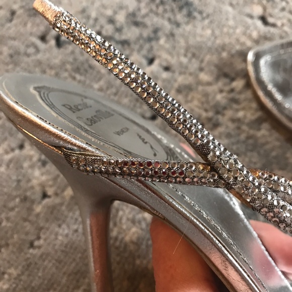 Rene Caovilla iconic silver and diamanté-encrusted HH sandals 38 - well loved - Picture 5 of 8